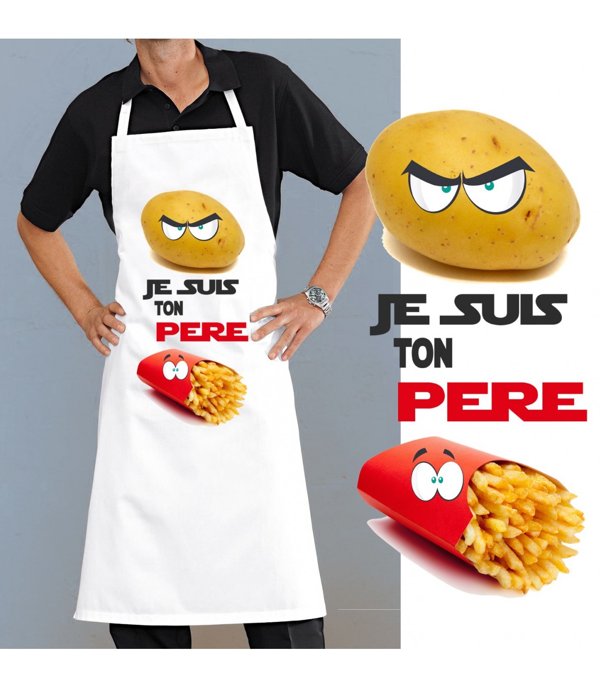 Beaucoup d'humour et de couleur pour ce tablier de cuisine rigolo