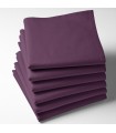 Serviette de table violette brodée