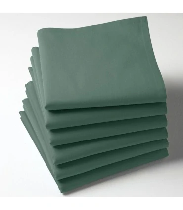 Serviette de table brodée verte