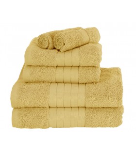 Serviette éponge coton jaune