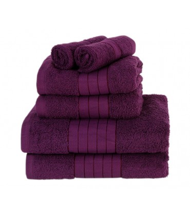 Serviette éponge coton violet