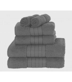 Serviette éponge coton gris fonce