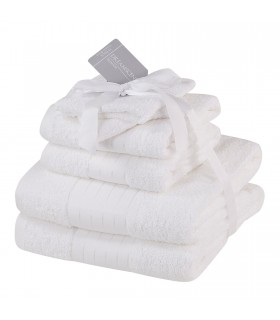 Serviette éponge coton blanc