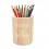 Pot à crayons en bois gravé