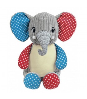 Elephant coloré brodé