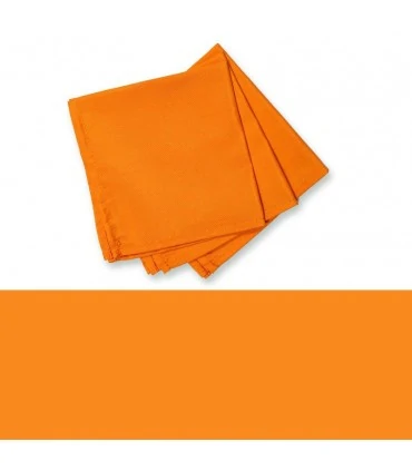 serviette orange table brodée