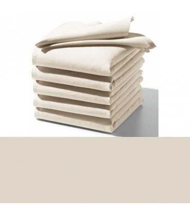 serviette beige table brodée