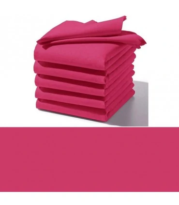 serviette framboise table brodée