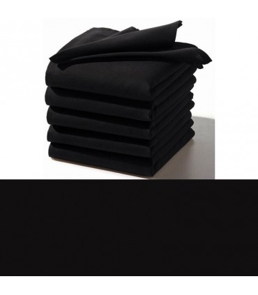 serviette noire table brodée