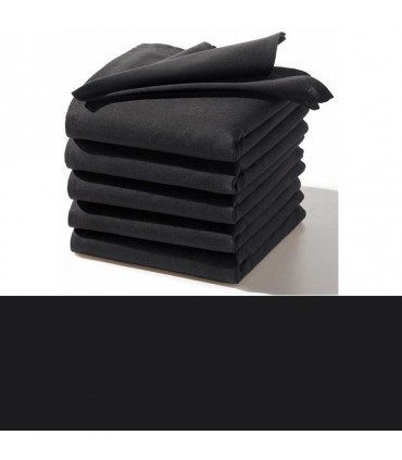 serviette gris foncée table brodée