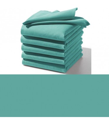 serviette vert table brodée