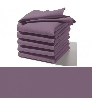 serviette violet table brodée