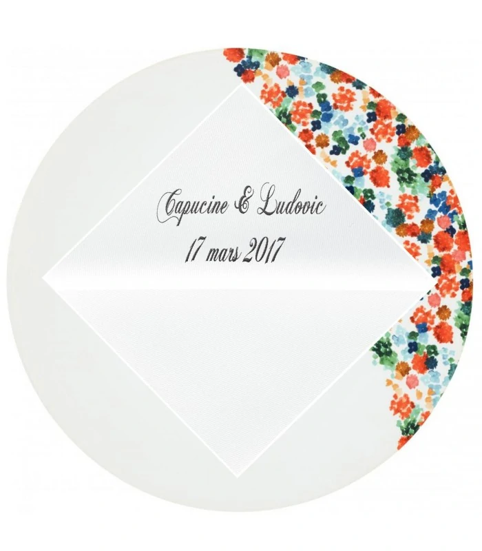 Serviette de table personnalisée mariage
