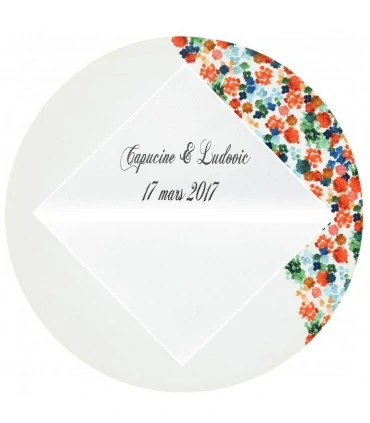 Serviette mariage brodée