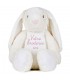 Peluche lapin zippé et brodé