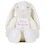 Peluche Lapin Blanc Zippée Personnalisée - Doudou &amp; Range-pyjama