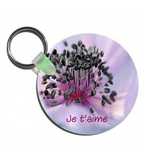 Porte clé rond en resine