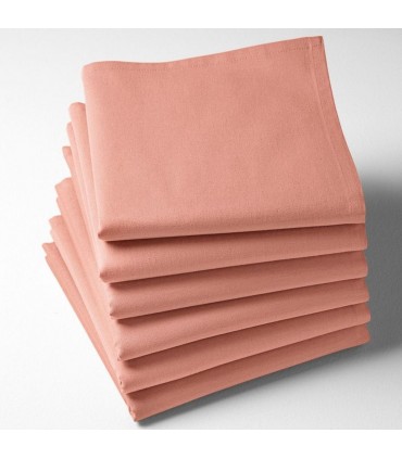 serviette de table rose poudre