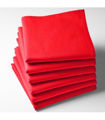 serviette de table rouge