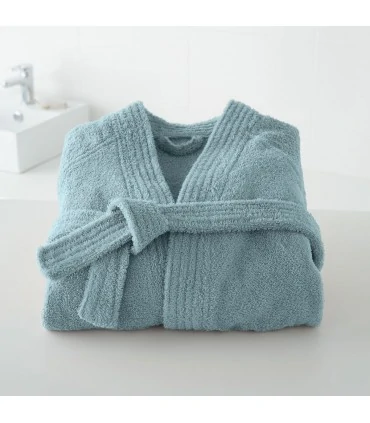 Peignoir coton brodé kimono