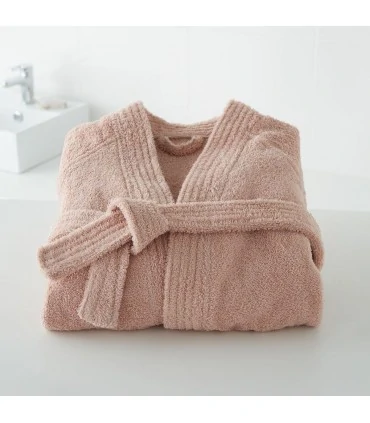 Peignoir coton brodé kimono