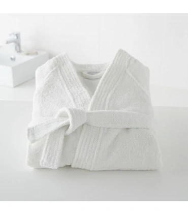 Peignoir coton brodé kimono