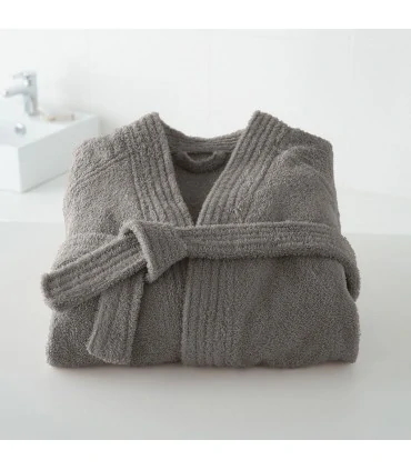 Peignoir coton brodé kimono