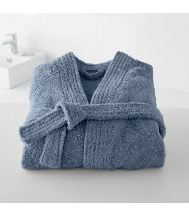 Peignoir coton brodé kimono
