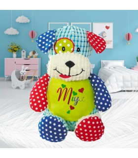 Petit chien peluche brodé