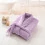 Peignoir brodé col chale lilas