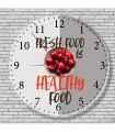 Horloge cerise