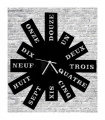 Horloge moderne plexiglas 12 chiffres