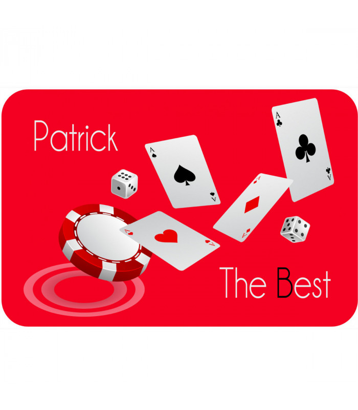 Tapis de cartes jeu poker personnalise