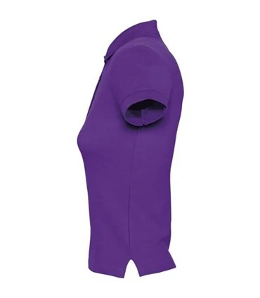 broderie sur polo femme violet