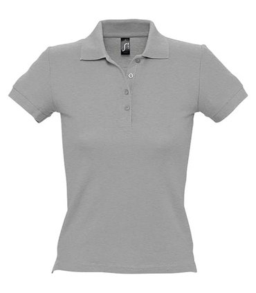 Polo femme brode sol gris