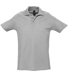 Polo personnalisé et brodé gris chine