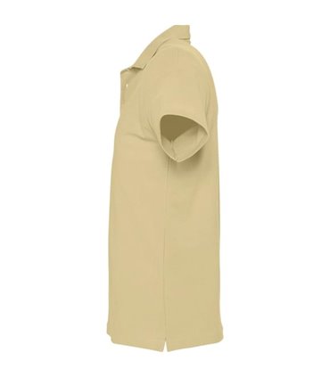 broderie sur polo homme beige