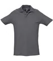 Polo homme brodé gris souris
