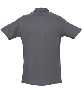 polo brodé homme gris