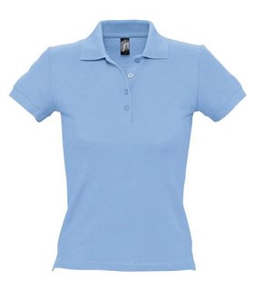 Polo personnalisé et brodé bleu ciel