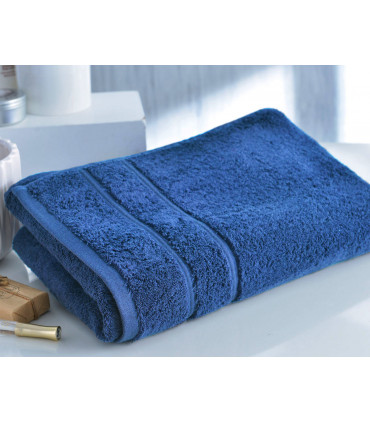 drap de bain prestige bleu indigo