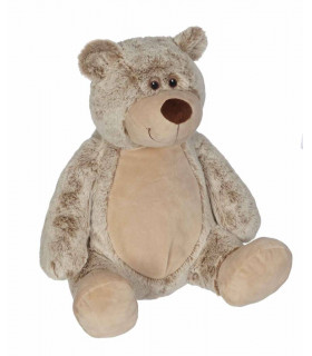 ours peluche caramel brodé