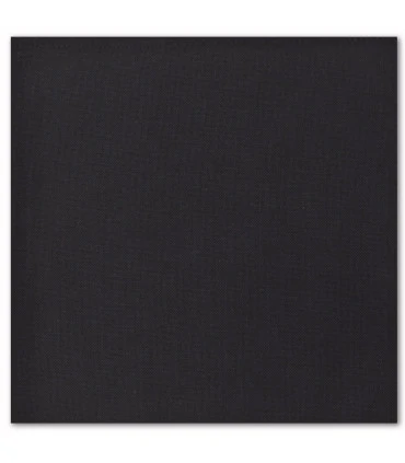 serviette de table brodée noire caviar