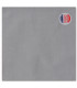 serviette de table brodée gris clair