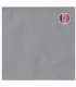 serviette de table brodée gris clair