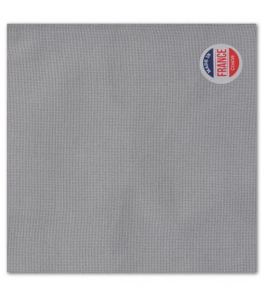 serviette de table brodée gris clair
