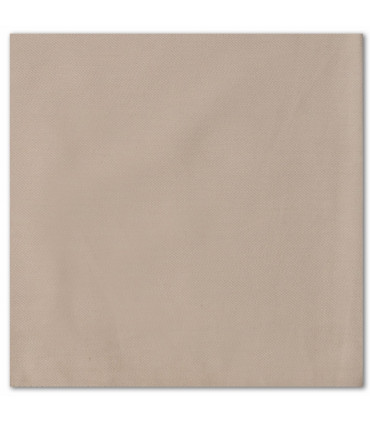 serviette de table brodée taupe