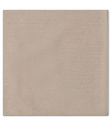 serviette de table brodée taupe