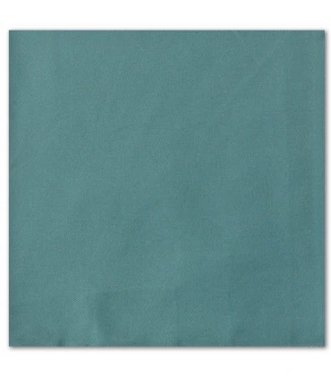 serviette de table brodée bleu vert