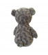 dos peluche ours gris